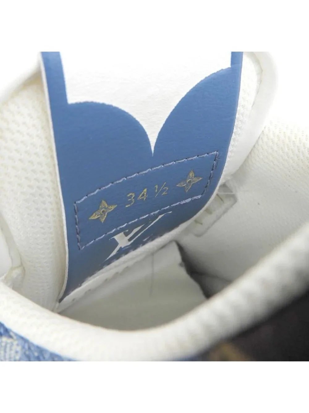 Louis Vuitton Charlie Line Sneakers Shoes White Blue 34.5 - Picture 6 of 6